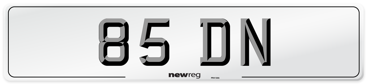 85 DN Number Plate from New Reg